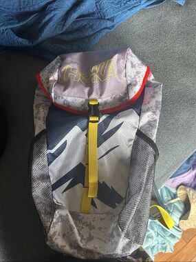 Hoka Men's Gray, Yellow & Red Trail Backpack